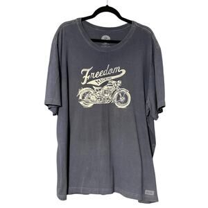 Life is Good Men's sz XXXL Crusher Tee Freedom Machine Motorcycle Tshirt